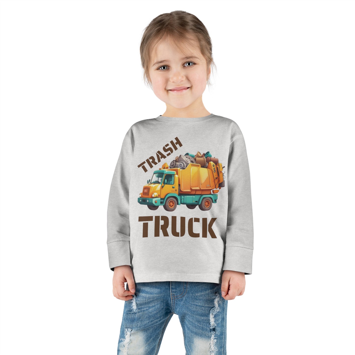 Trash Truck Cartoon Toddler Long Sleeve T-shirt