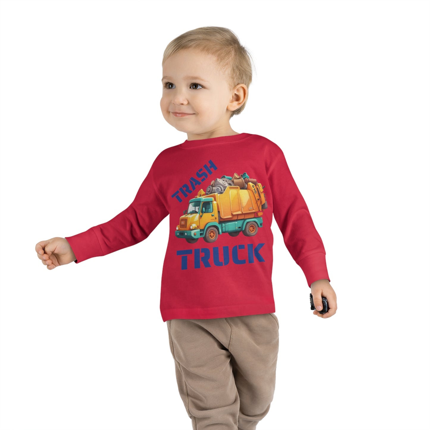 Trash Truck Cartoon Toddler Long Sleeve T-shirt