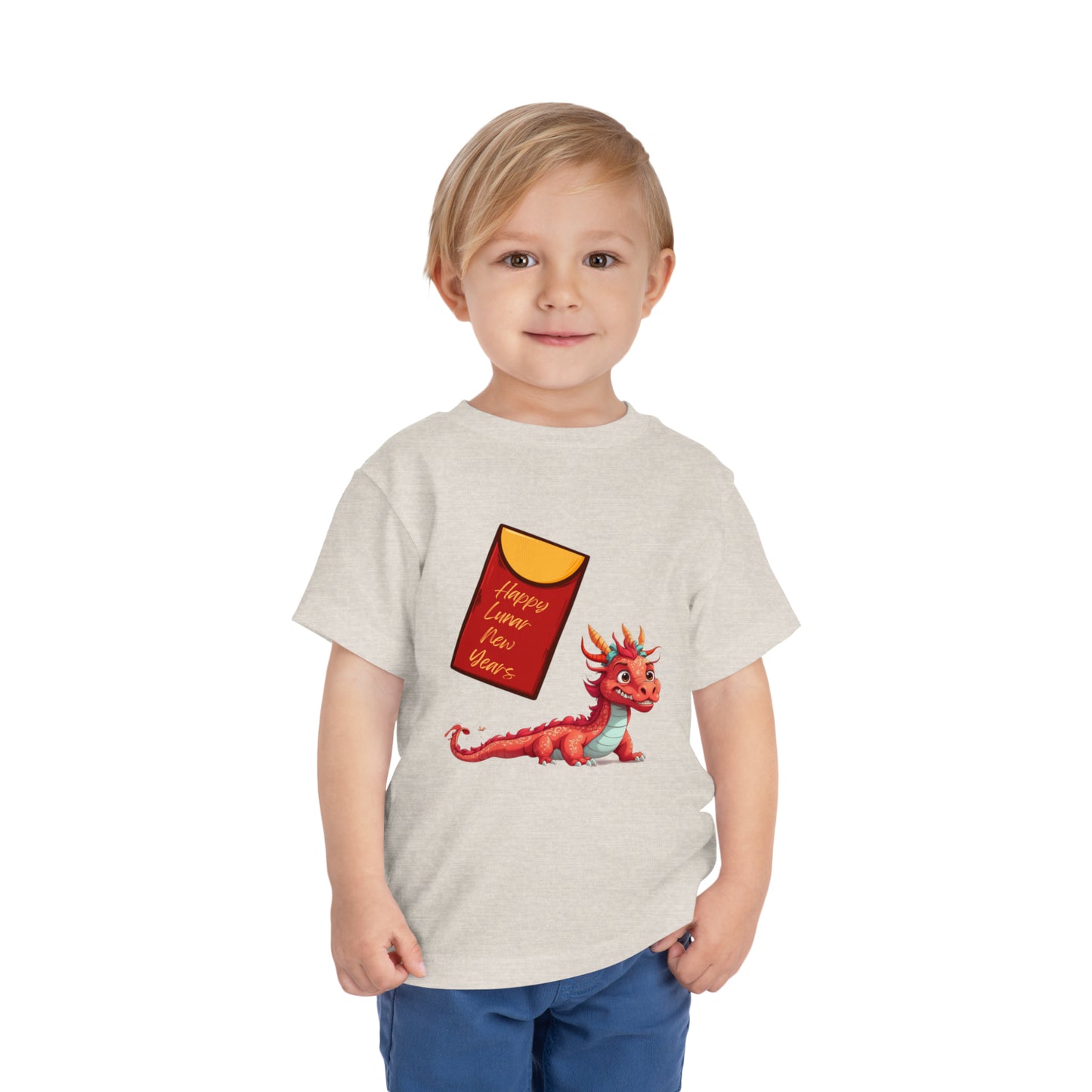 Happy Lunar New Year Dragon - Toddler Short Sleeve Tee