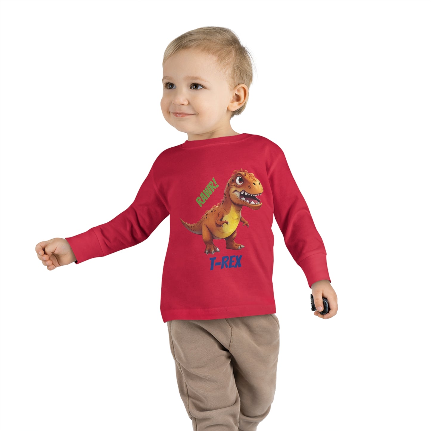 T-Rex Dinosaur - Toddler Long Sleeve Tee