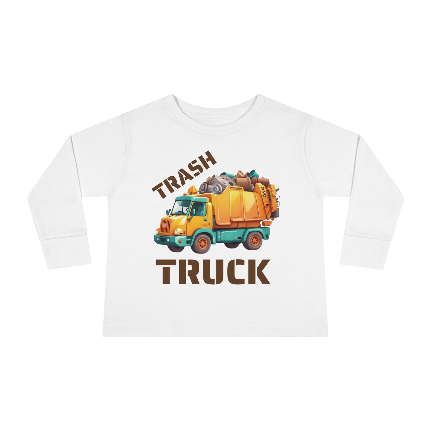 Trash Truck Cartoon Toddler Long Sleeve T-shirt