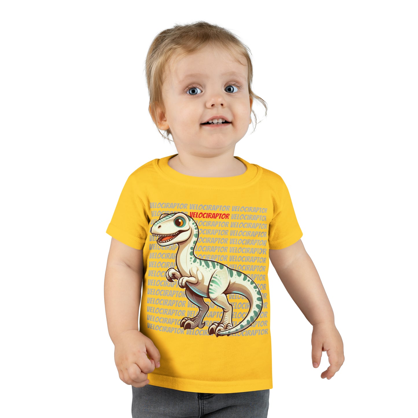 Velociraptor Dinosaur Cartoon Toddler T-shirt