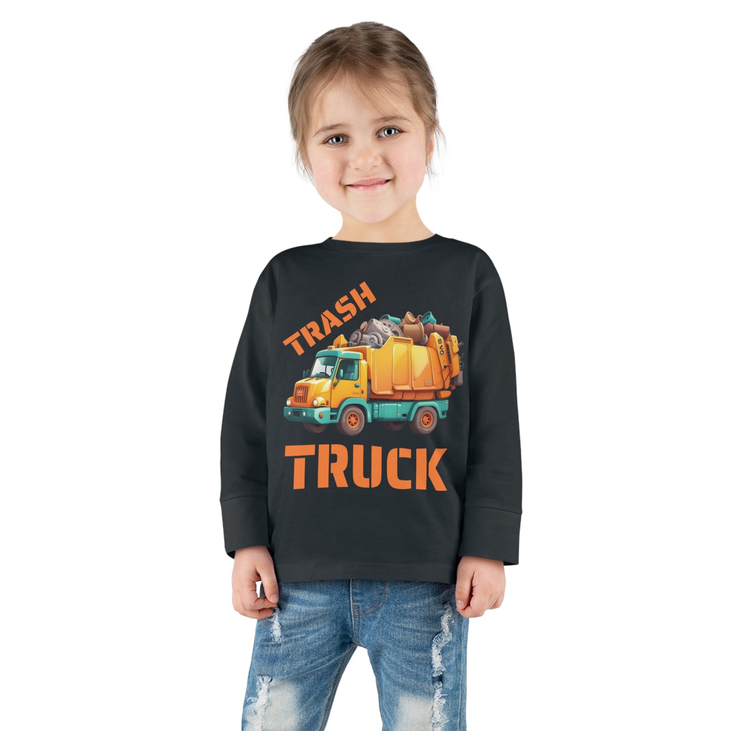 Trash Truck Cartoon Toddler Long Sleeve T-shirt