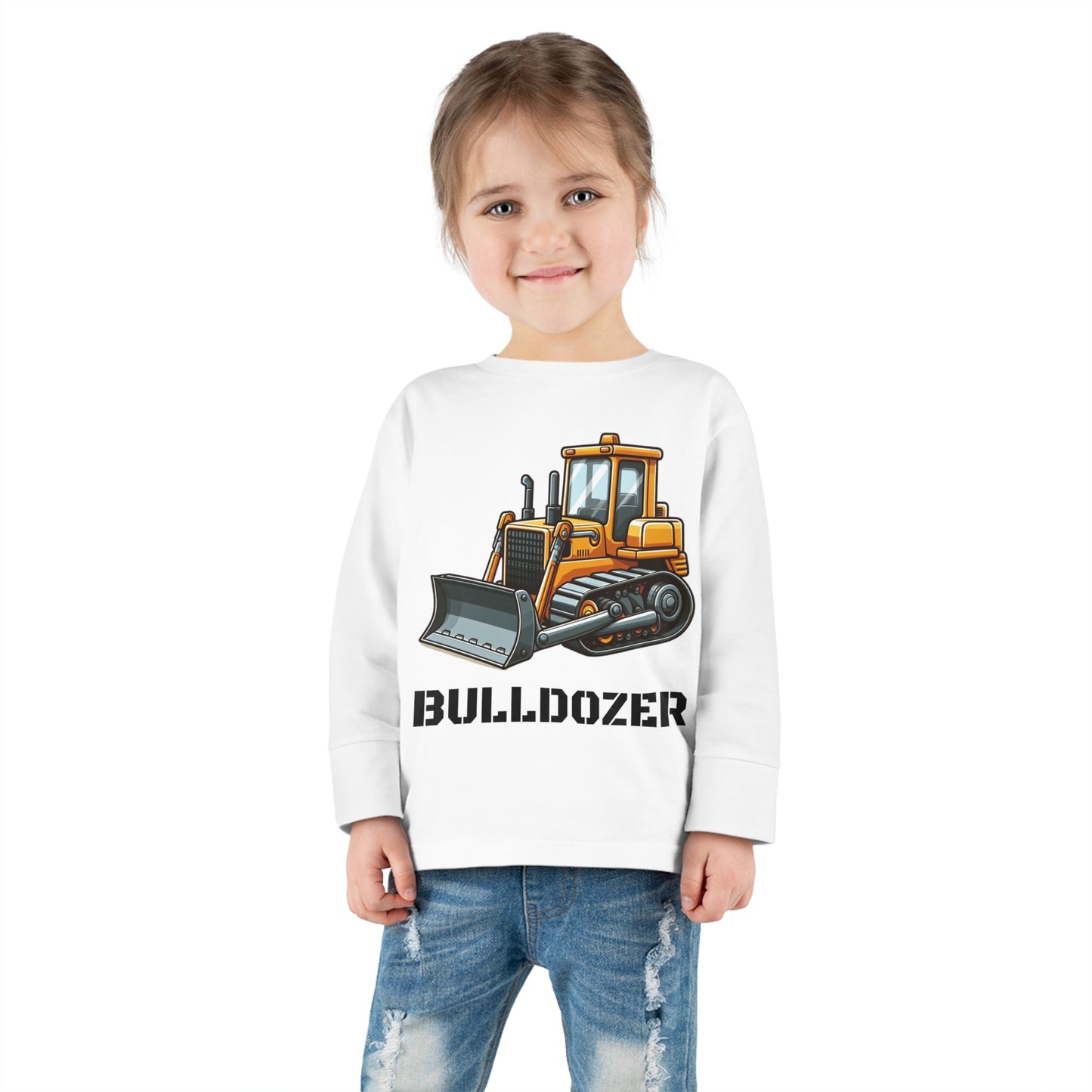 Bulldozer Construction Vehicle Toddler Long Sleeve T-shirt