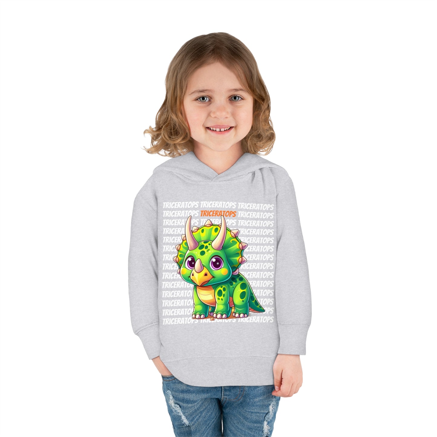 Triceratops Cartoon Dinosaur Toddler & Kids Hoodie Sweater