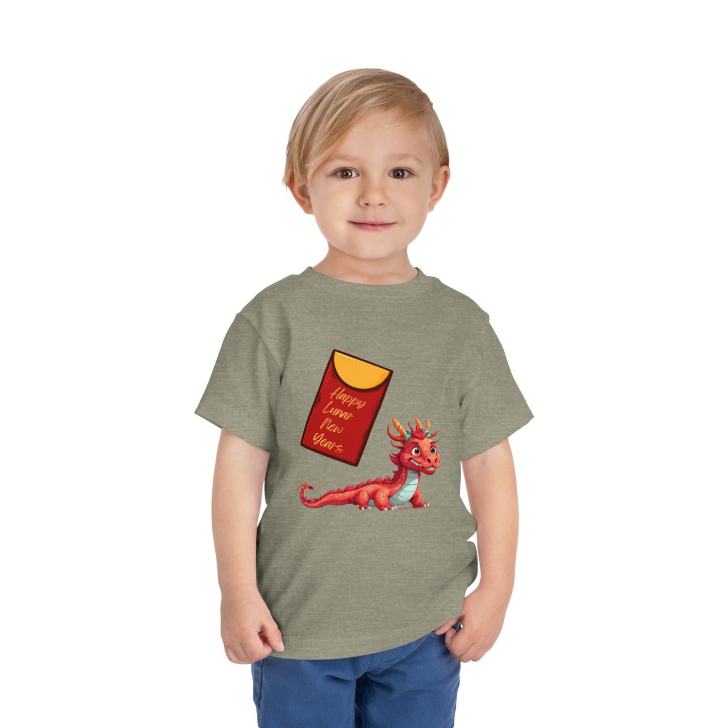 Happy Lunar New Year Dragon - Toddler Short Sleeve Tee