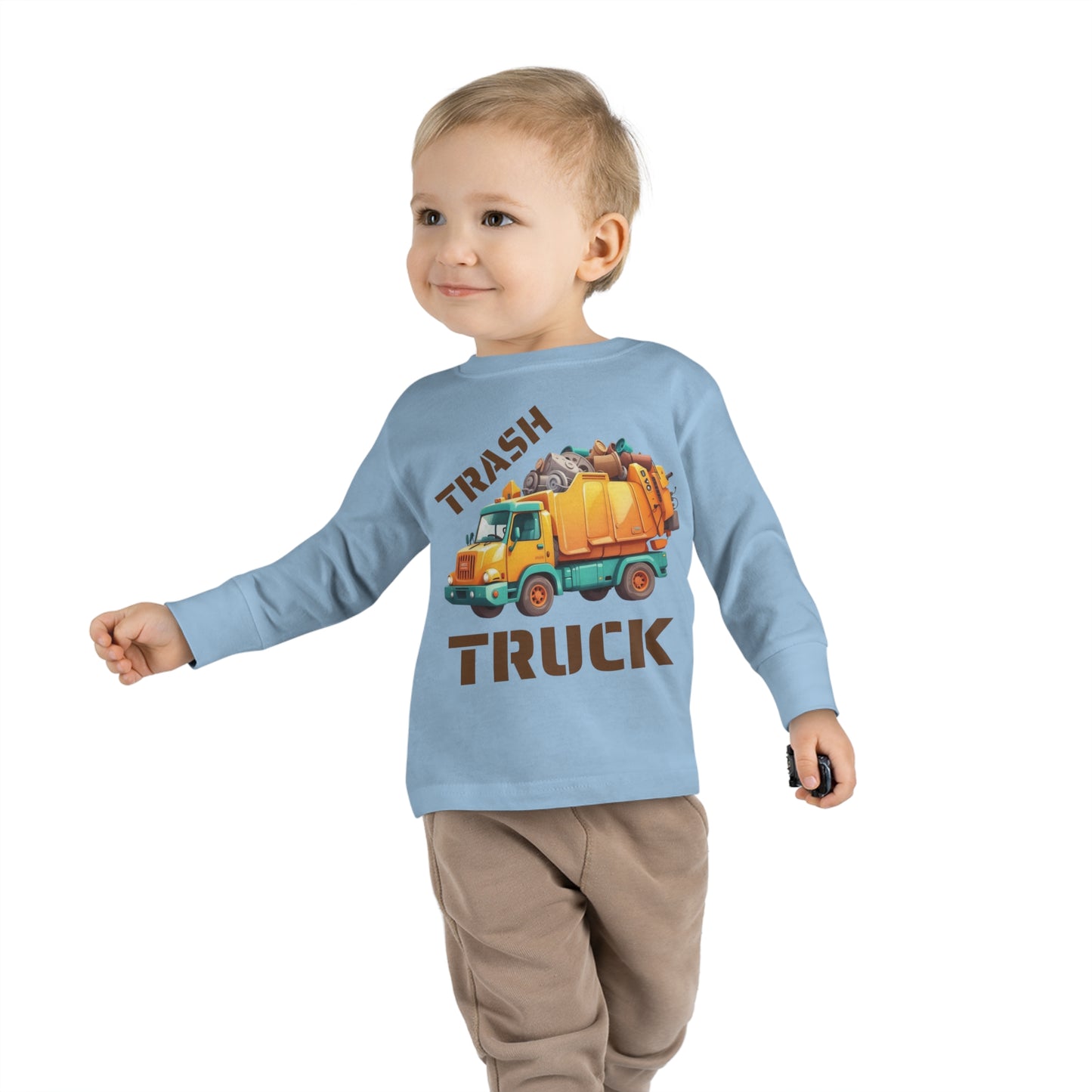 Trash Truck Cartoon Toddler Long Sleeve T-shirt