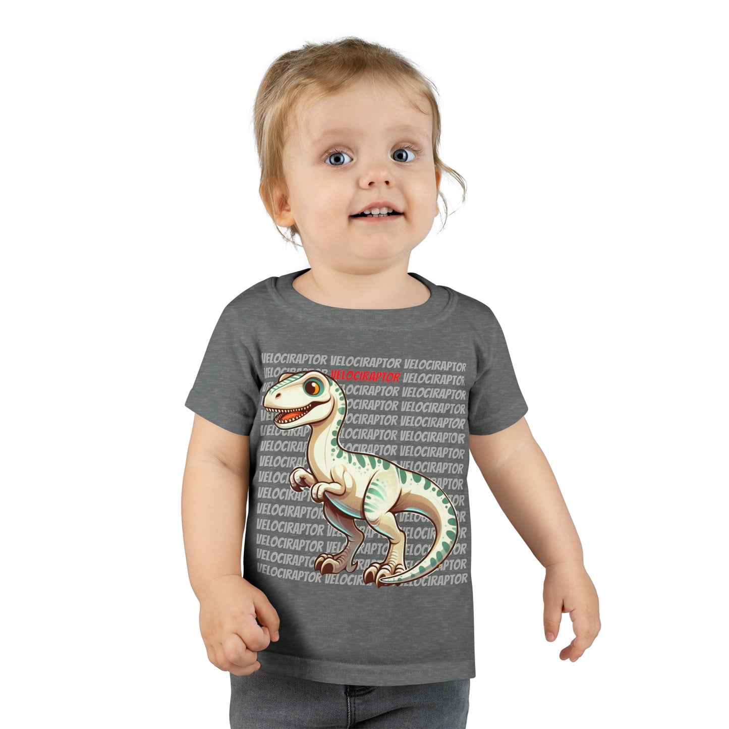 Velociraptor Dinosaur Cartoon Toddler T-shirt