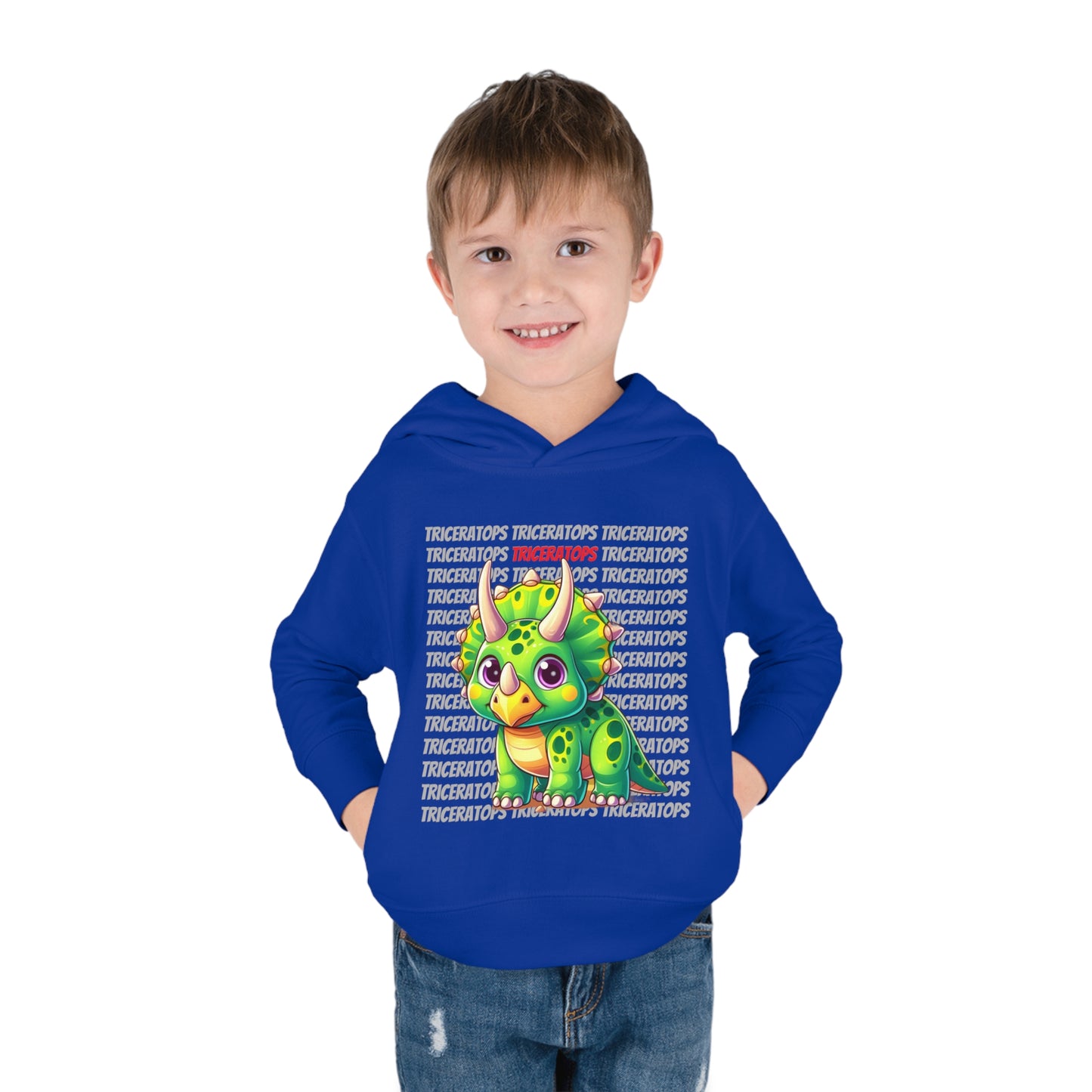 Triceratops Cartoon Dinosaur Toddler & Kids Hoodie Sweater