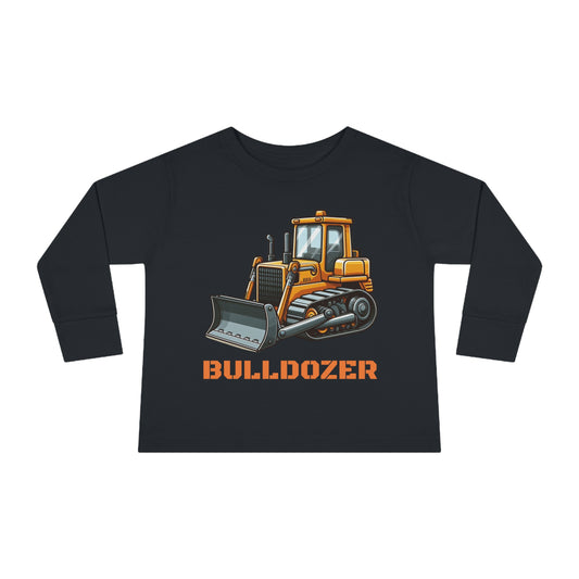 Bulldozer Construction Vehicle Toddler Long Sleeve T-shirt