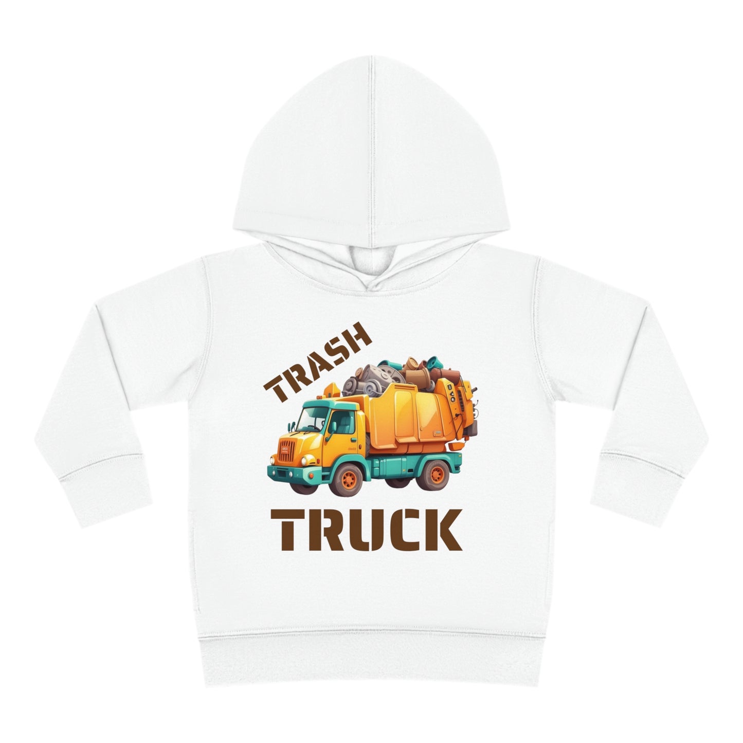 Trash Truck Cartoon Toddler Pull Over Hoodie Sweater