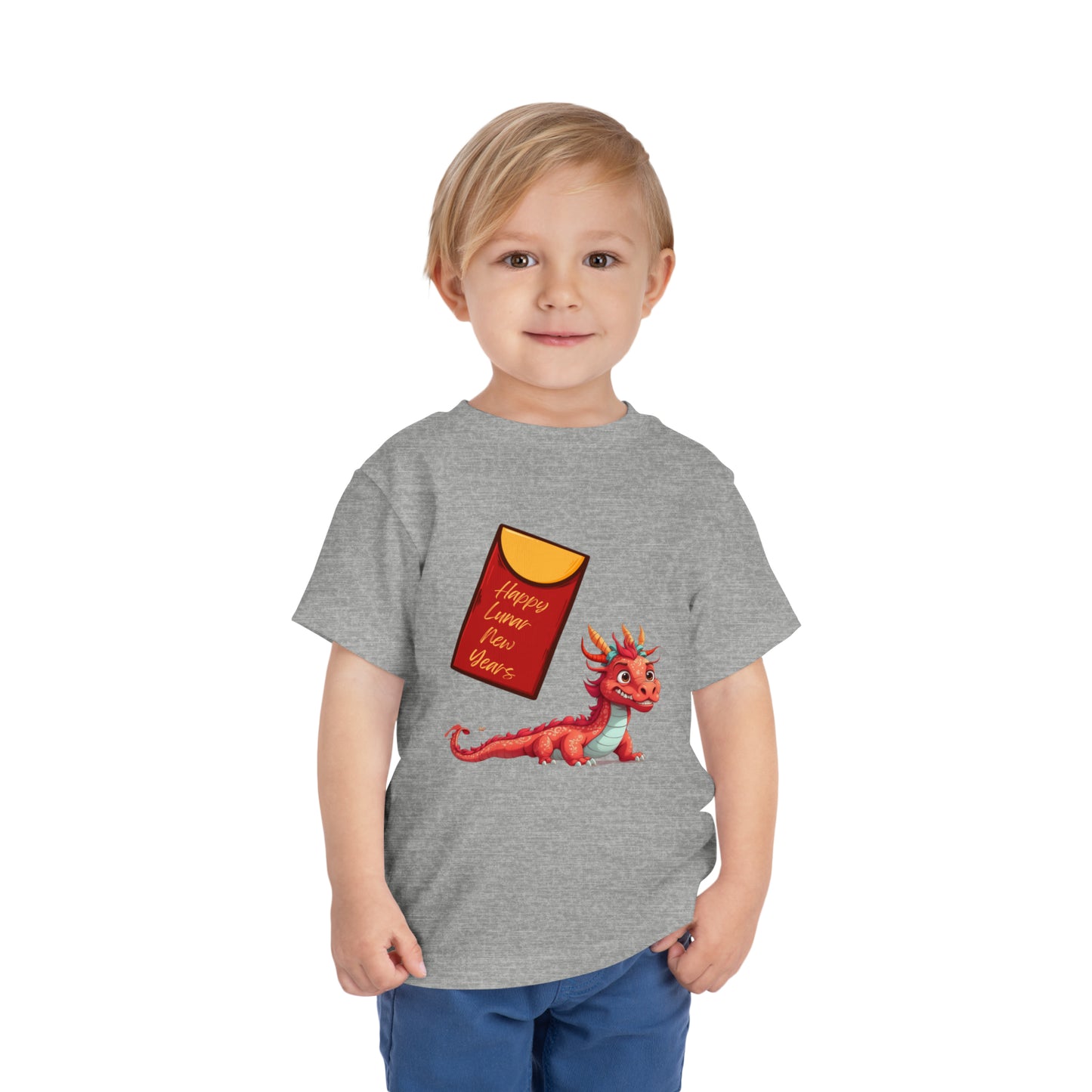 Happy Lunar New Year Dragon - Toddler Short Sleeve Tee