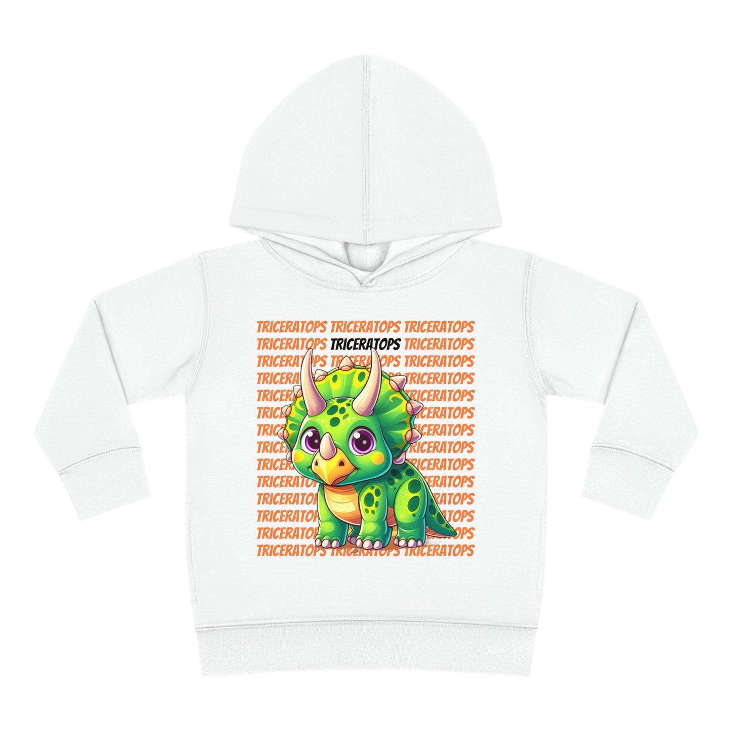 Triceratops Cartoon Dinosaur Toddler & Kids Hoodie Sweater