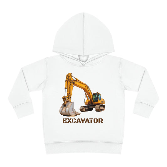 Excavator Construction Vehicle - Toddler Pullover Fleece Hoodie