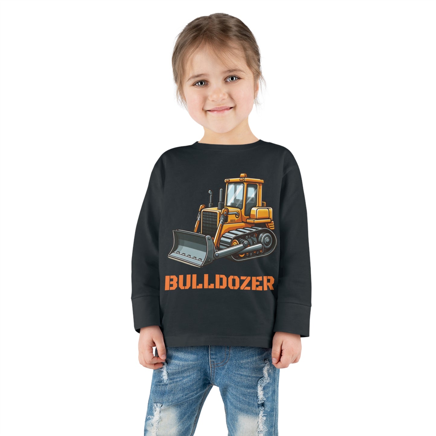 Bulldozer Construction Vehicle Toddler Long Sleeve T-shirt