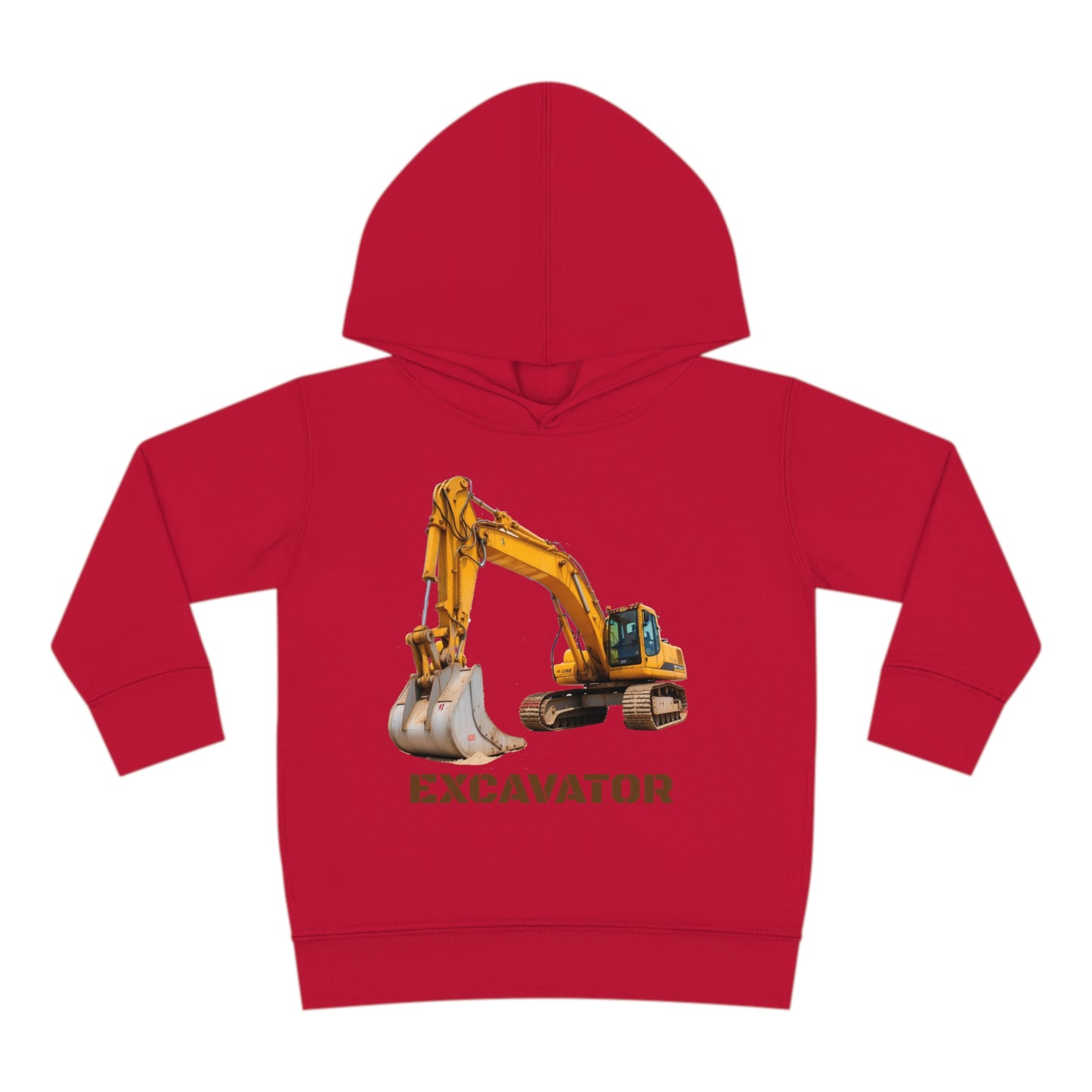 Excavator Construction Vehicle - Toddler Pullover Fleece Hoodie