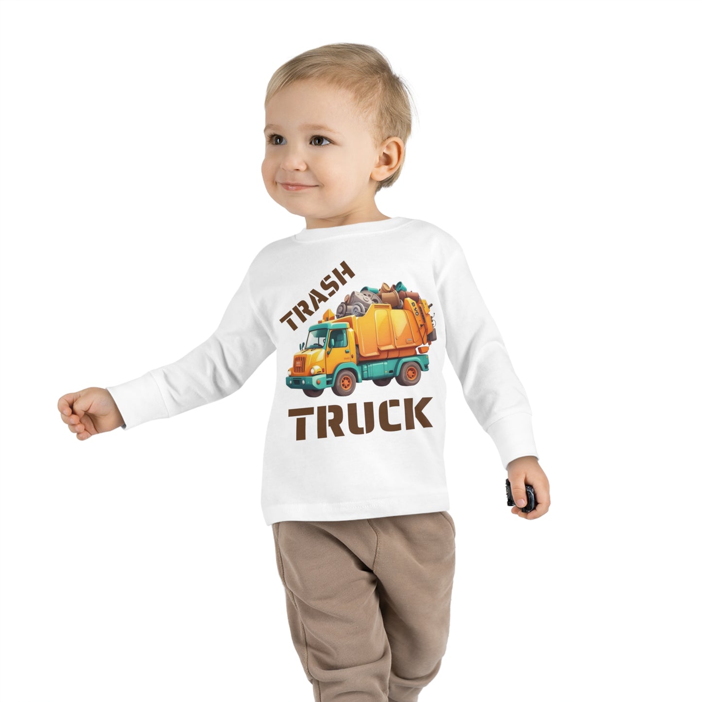 Trash Truck Cartoon Toddler Long Sleeve T-shirt