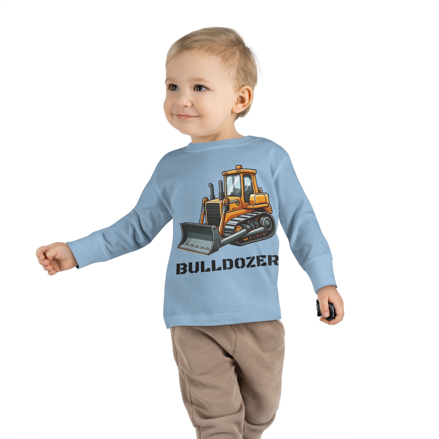 Bulldozer Construction Vehicle Toddler Long Sleeve T-shirt