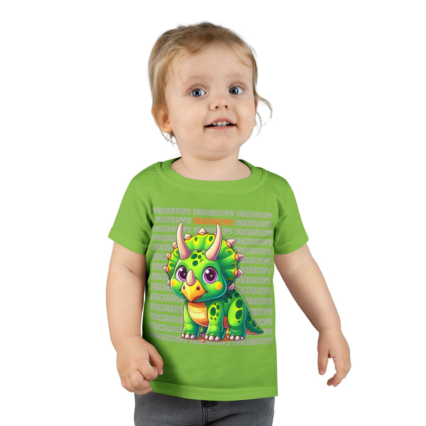 Triceratops Cartoon Dinosaur Toddler T-shirt