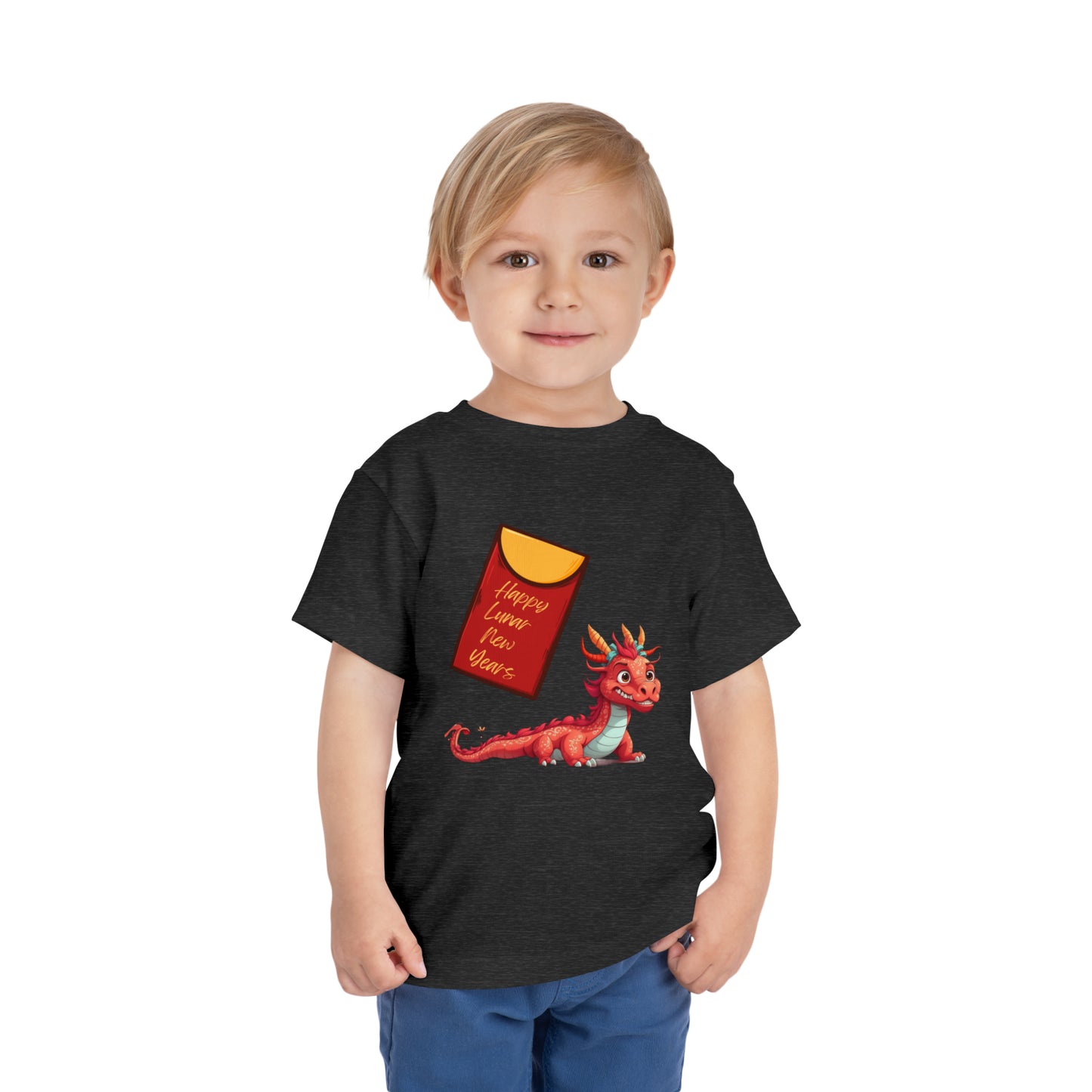 Happy Lunar New Year Dragon - Toddler Short Sleeve Tee