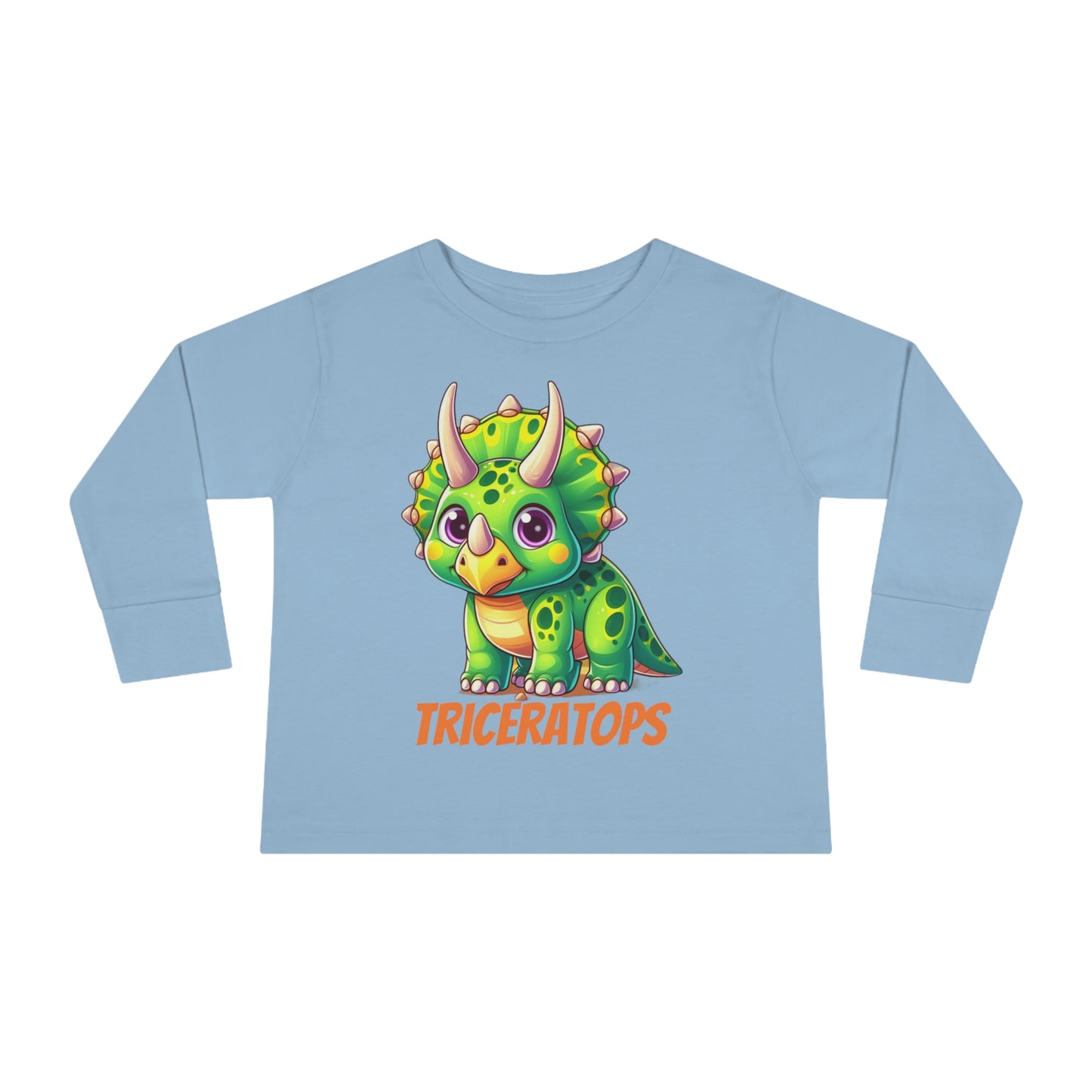 Triceratops Dinosaur - Toddler Long Sleeve T-shirt