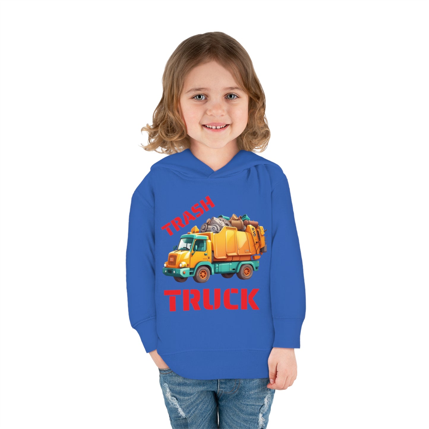 Trash Truck Cartoon Toddler Pull Over Hoodie Sweater