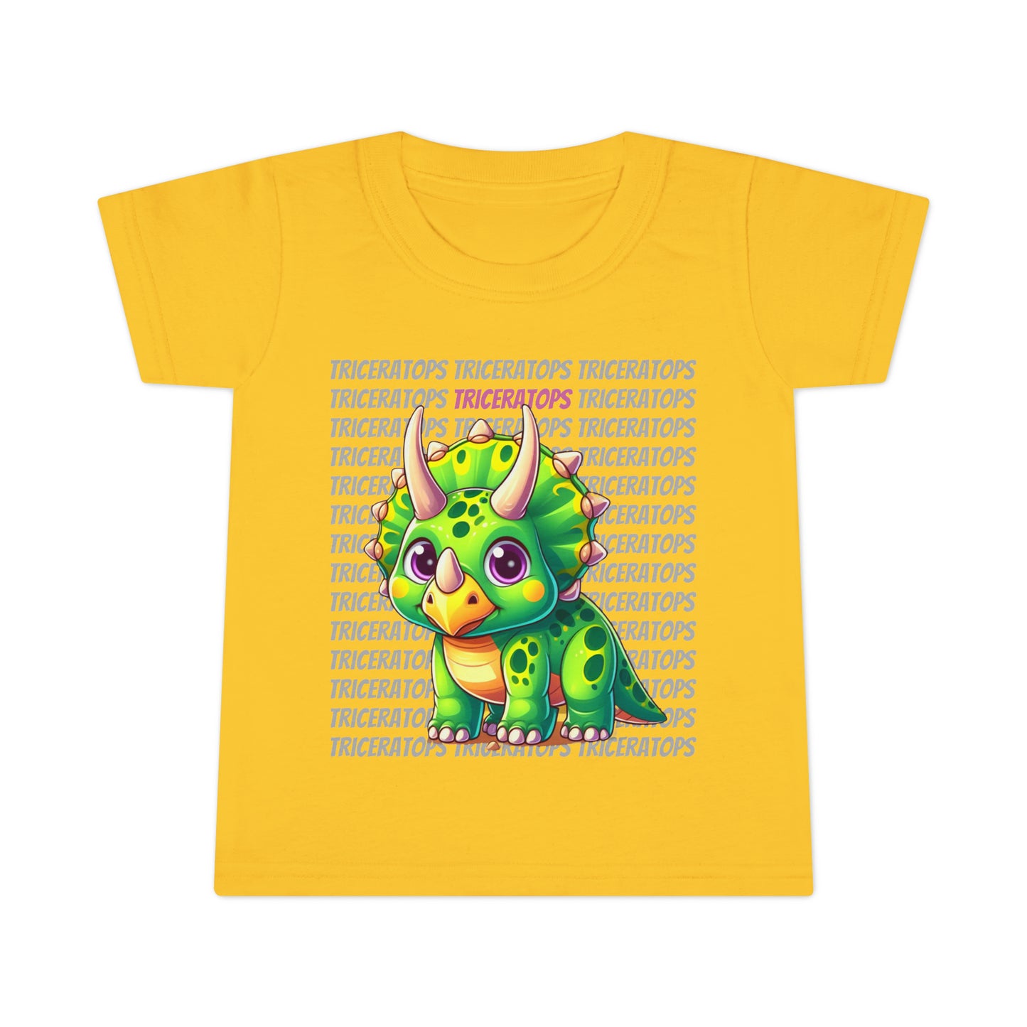 Triceratops Cartoon Dinosaur Toddler T-shirt