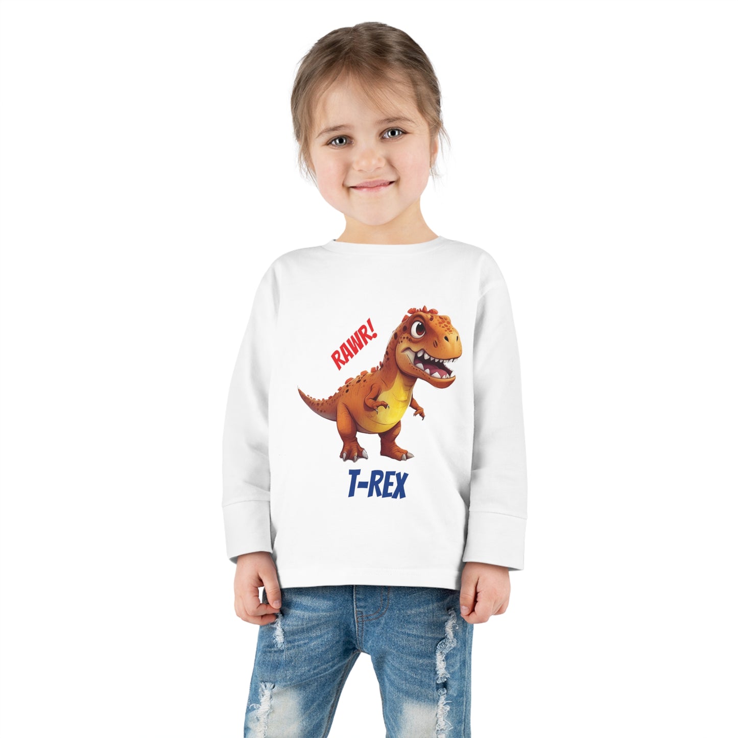 T-Rex Dinosaur - Toddler Long Sleeve Tee