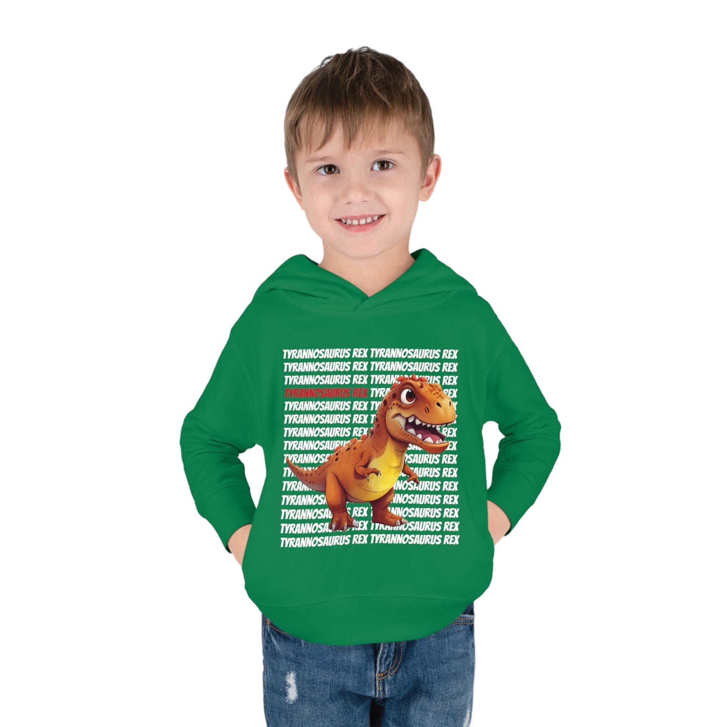 Tyrannosaurus Rex Dinosaur Toddler & Kids Pull Over Hoodie Sweater