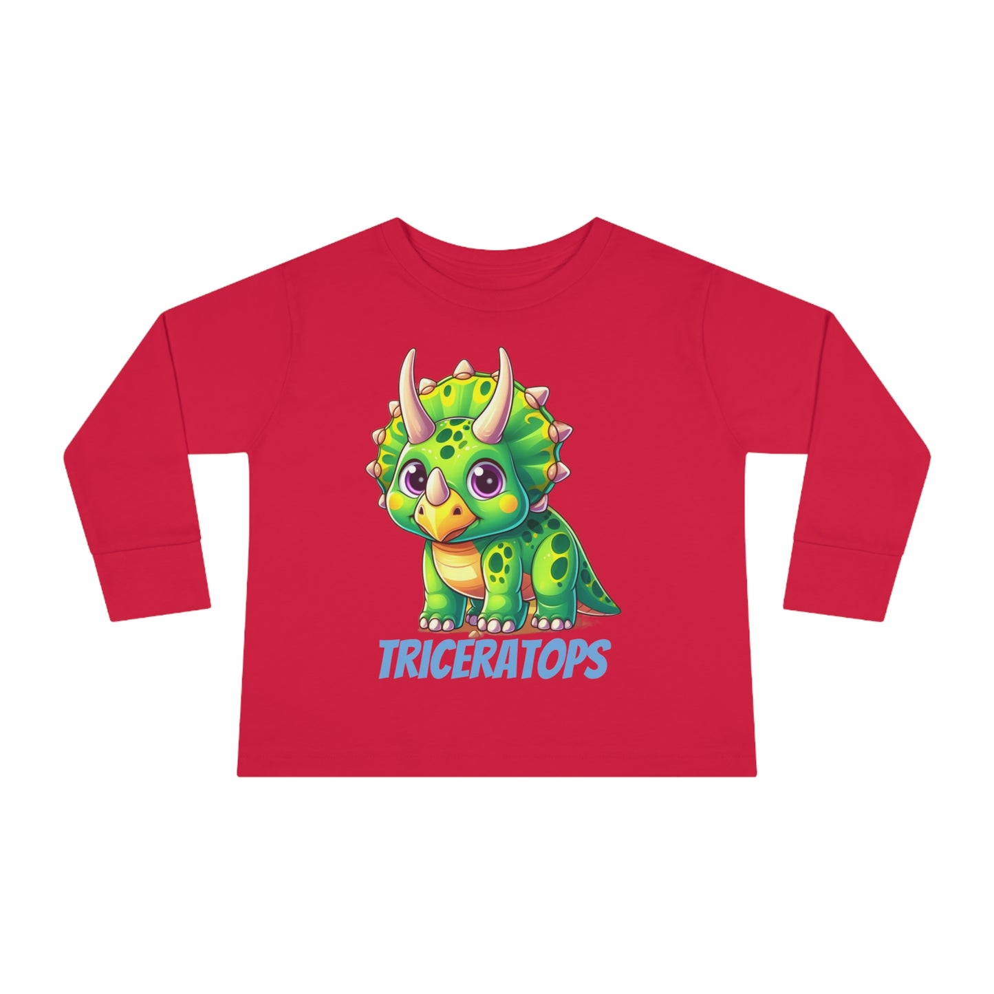 Triceratops Dinosaur - Toddler Long Sleeve T-shirt