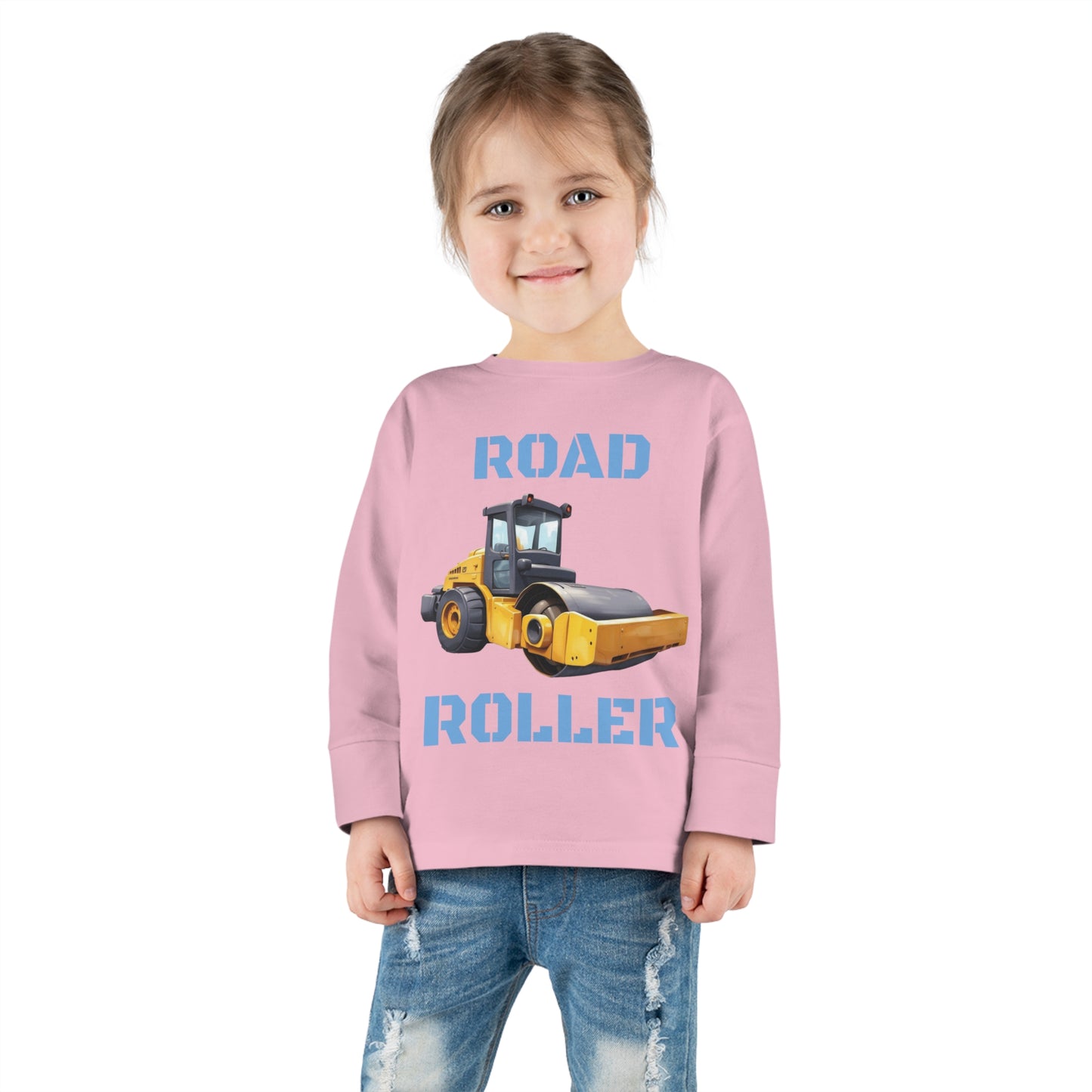 Road Roller Construction Vehicle Toddler Long Sleeve Tee