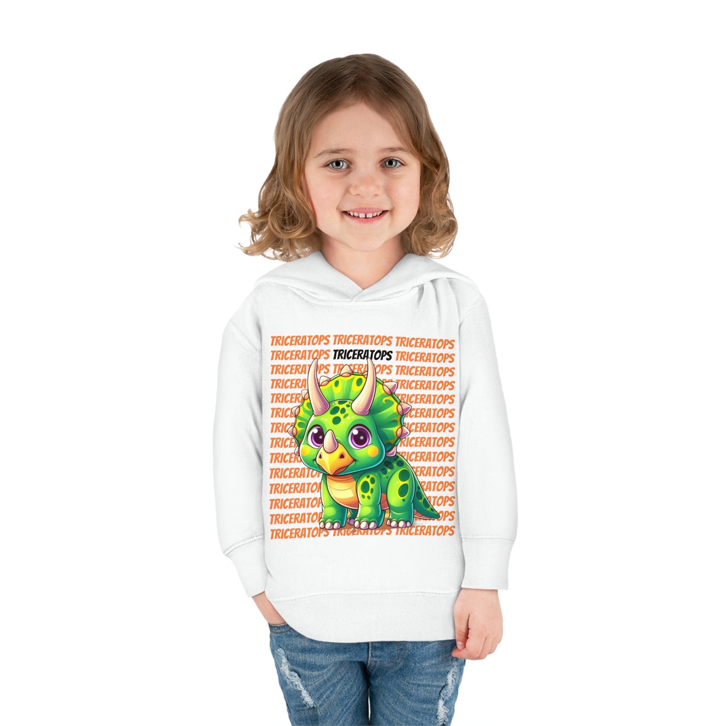 Triceratops Cartoon Dinosaur Toddler & Kids Hoodie Sweater