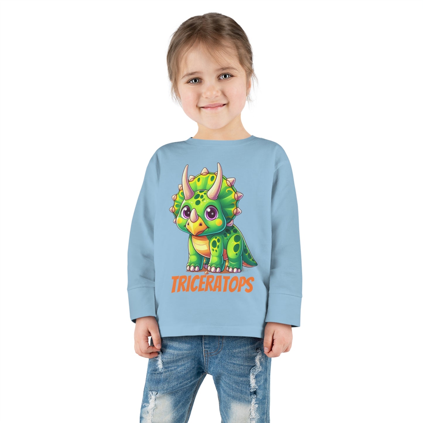 Triceratops Dinosaur - Toddler Long Sleeve T-shirt