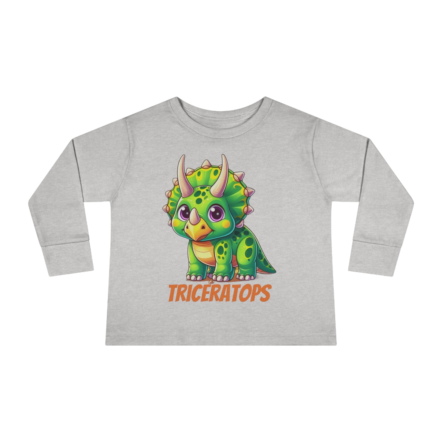 Triceratops Dinosaur - Toddler Long Sleeve T-shirt