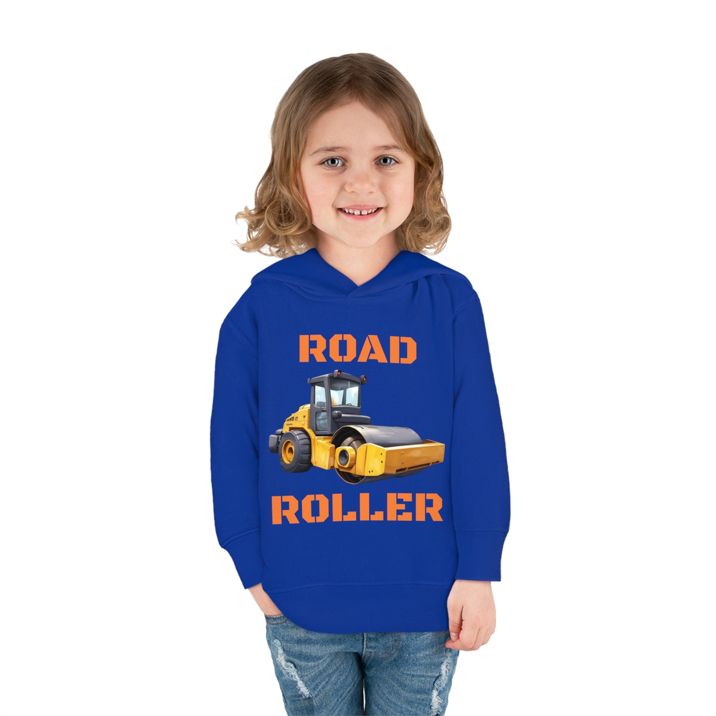 Road Roller Construction Vehicle Toddler Pullover Fleece Hoodie