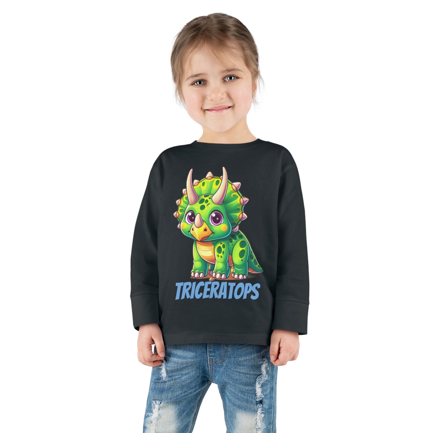 Triceratops Dinosaur - Toddler Long Sleeve T-shirt