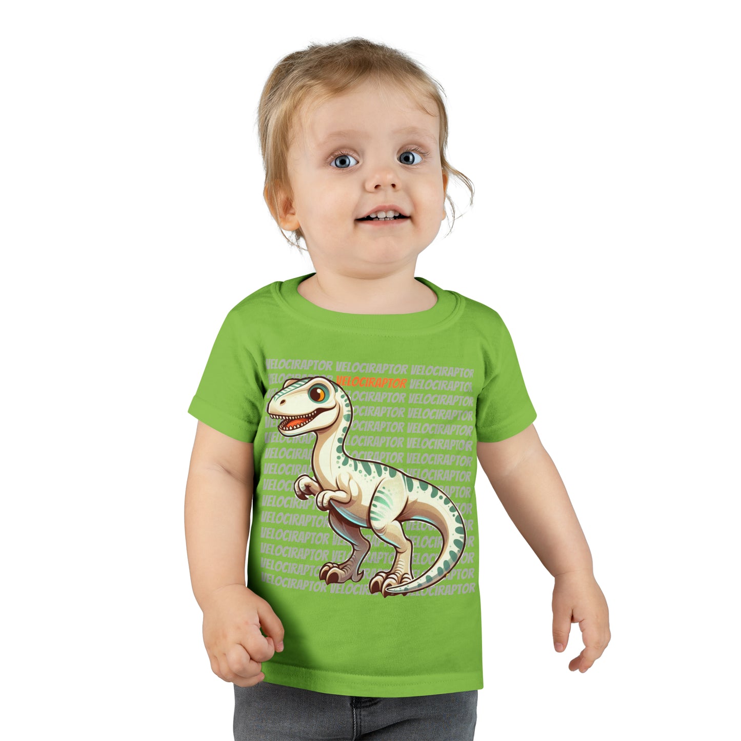 Velociraptor Dinosaur Cartoon Toddler T-shirt