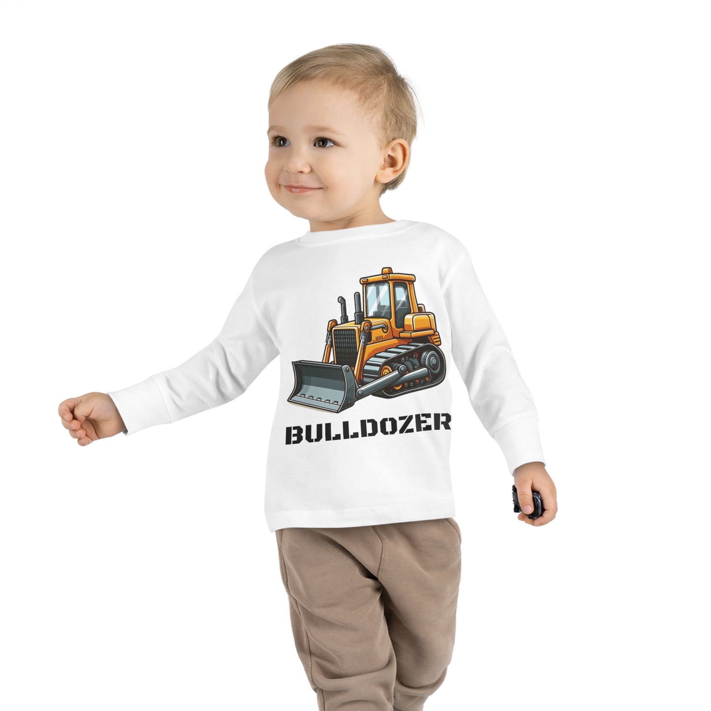 Bulldozer Construction Vehicle Toddler Long Sleeve T-shirt