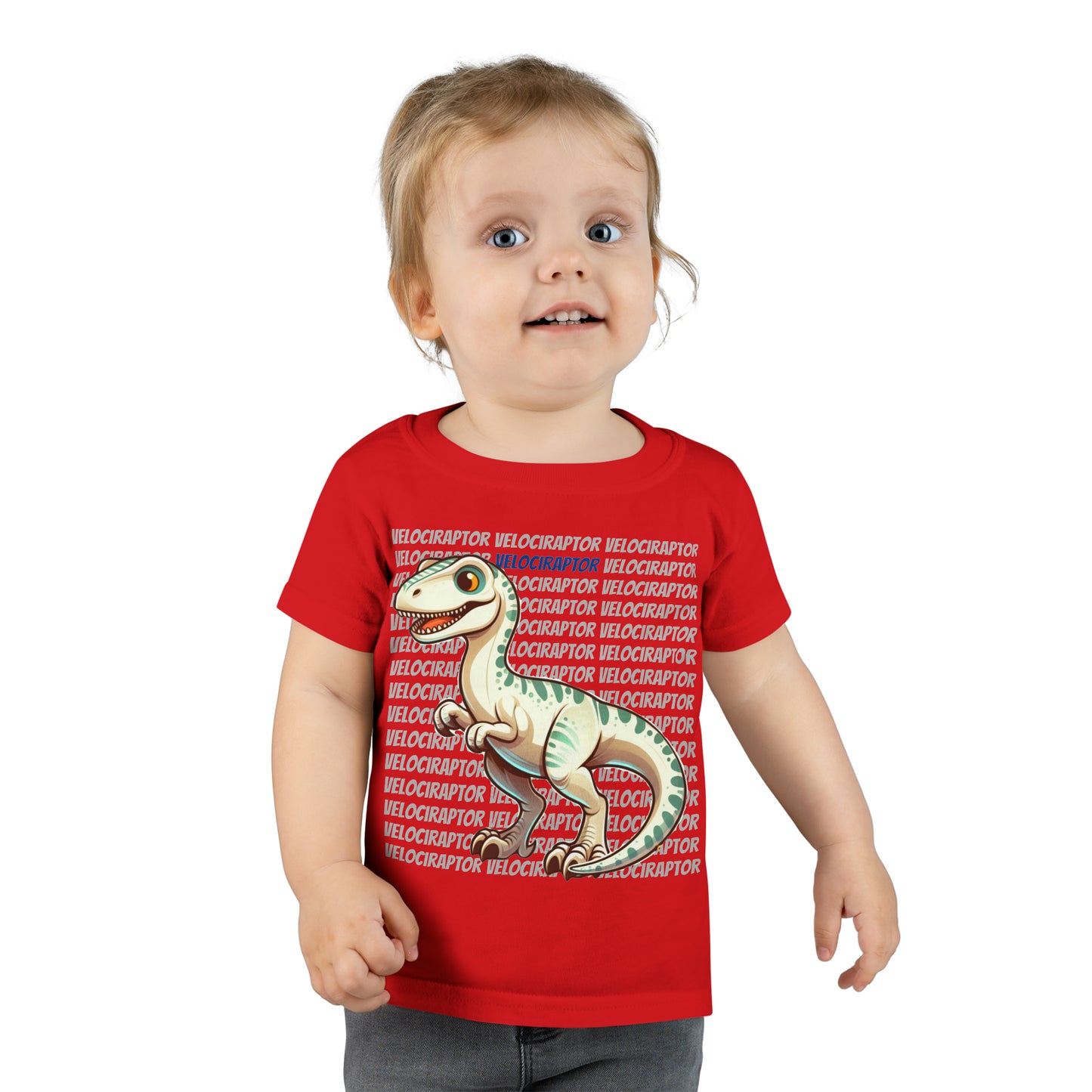 Velociraptor Dinosaur Cartoon Toddler T-shirt