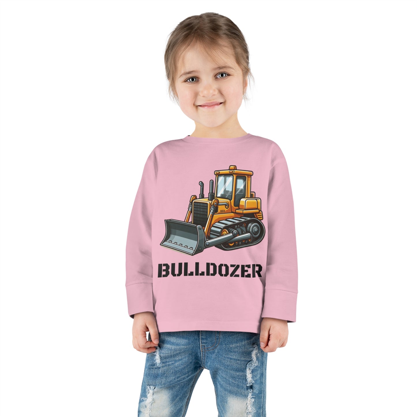 Bulldozer Construction Vehicle Toddler Long Sleeve T-shirt