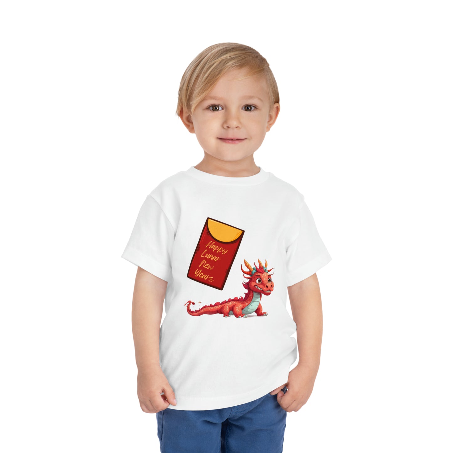 Happy Lunar New Year Dragon - Toddler Short Sleeve Tee