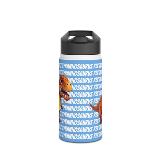 Tyrannosaurus REX Dinosaur Kids & Toddlers Stainless Steel Water Bottle, Standard Lid