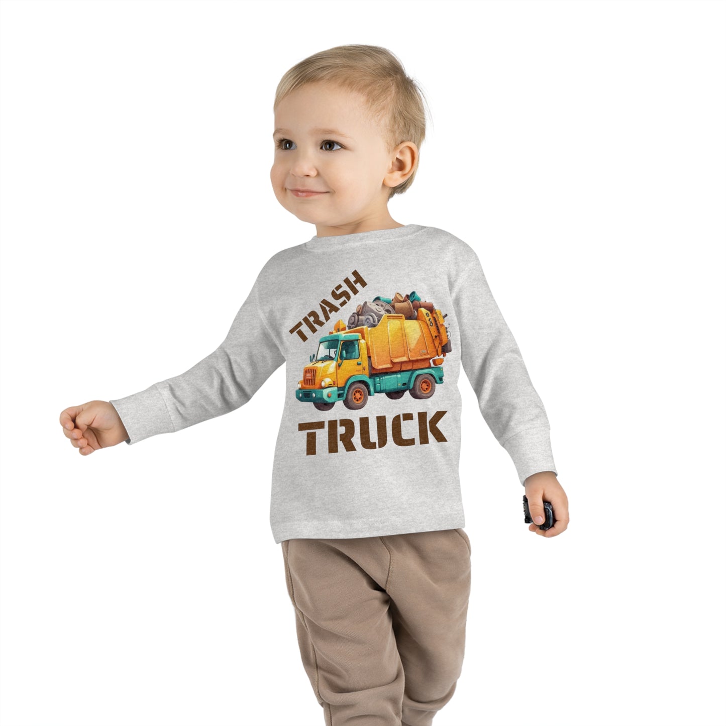 Trash Truck Cartoon Toddler Long Sleeve T-shirt