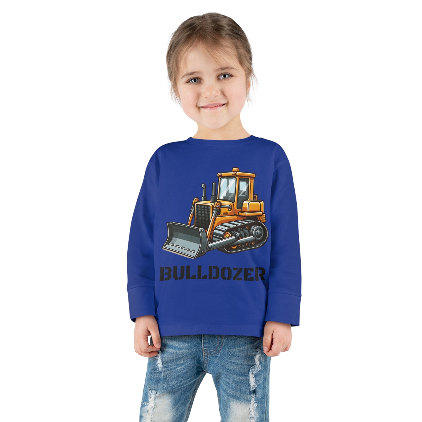 Bulldozer Construction Vehicle Toddler Long Sleeve T-shirt