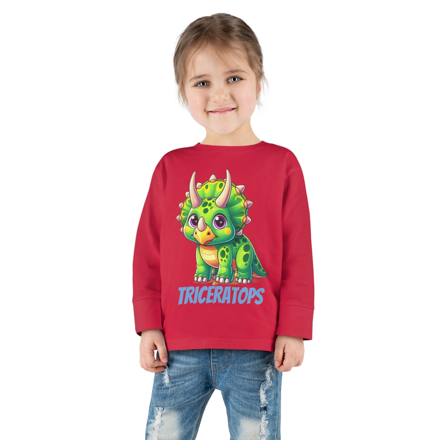 Triceratops Dinosaur - Toddler Long Sleeve T-shirt