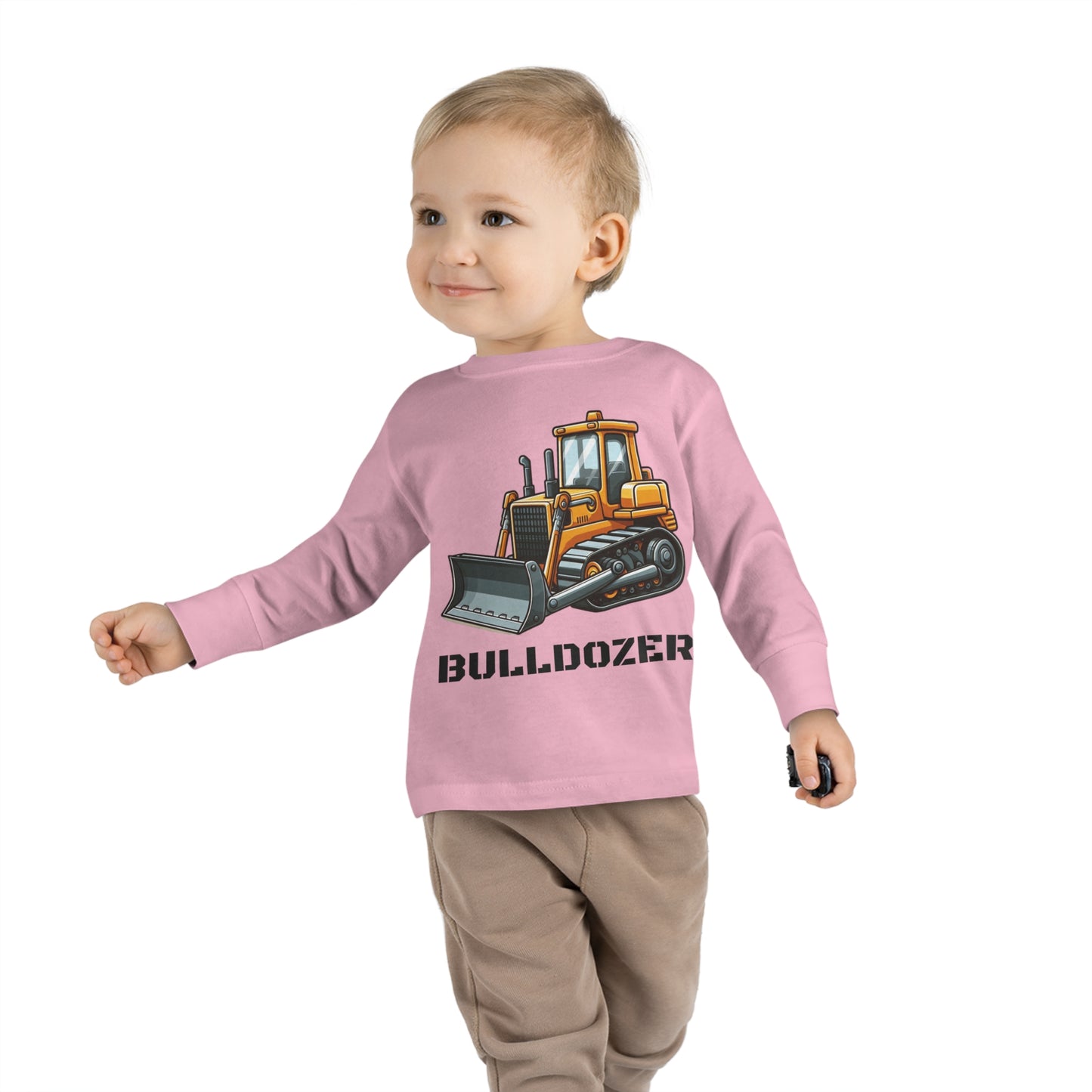 Bulldozer Construction Vehicle Toddler Long Sleeve T-shirt