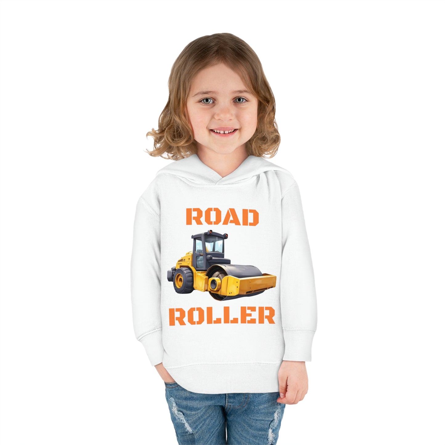 Road Roller Construction Vehicle Toddler Pullover Fleece Hoodie