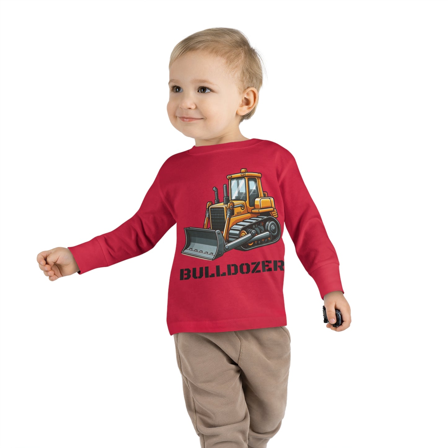 Bulldozer Construction Vehicle Toddler Long Sleeve T-shirt