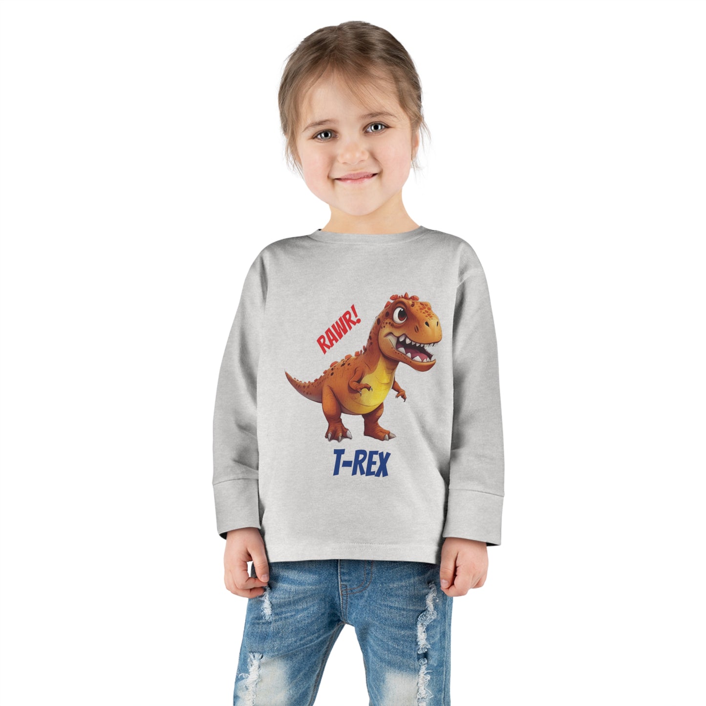 T-Rex Dinosaur - Toddler Long Sleeve Tee