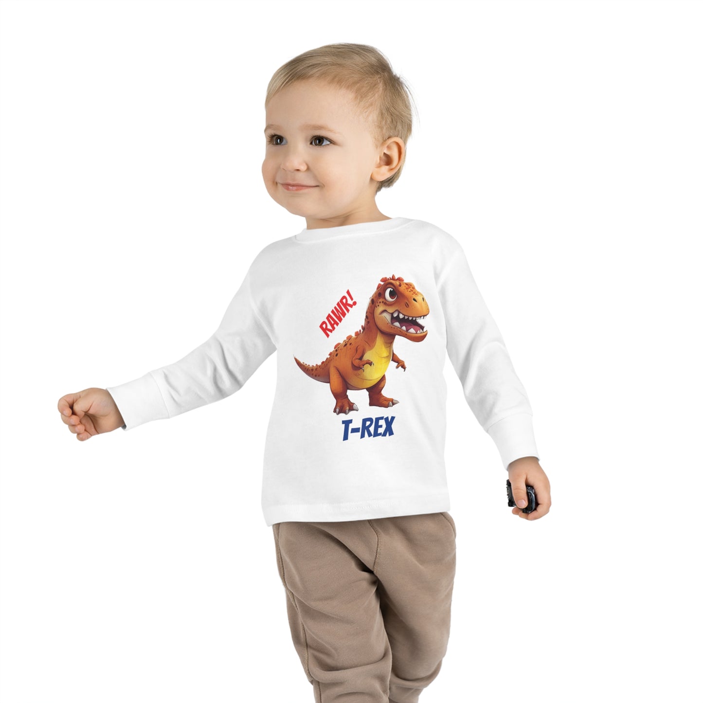 T-Rex Dinosaur - Toddler Long Sleeve Tee